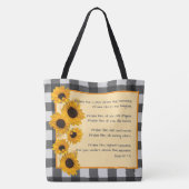 Zonnebloem Lof Tas (Achterkant)