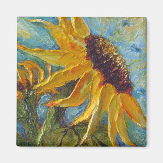 Zonnebloem Magnet Magneet (Voorkant)