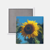 Zonnebloem Magnet Magneet (Voorkant / Achterkant)