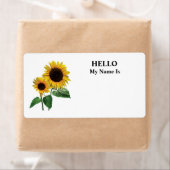 Zonnebloem mama's liefde etiket (Insitu)