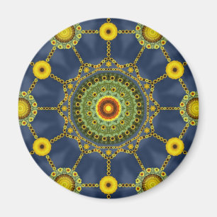 Zonnebloem Mandala Array Magnet Magneet