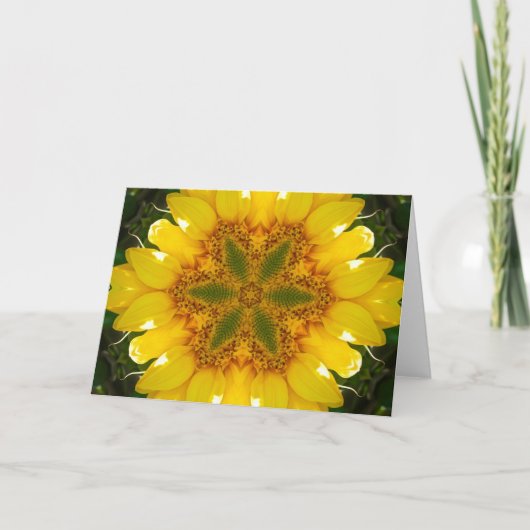 Zonnebloem Mandala Kaart (Voorkant)