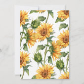 Zonnebloem Markt Bruids Douche Uitnodiging - Ze is (Achterkant)