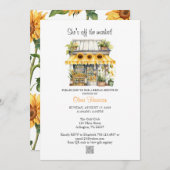 Zonnebloem Markt Bruids Douche Uitnodiging - Ze is (Voorkant / Achterkant)