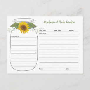 Zonnebloem Mason Jar Vrijgezellenfeest Recept Kaar Briefkaart