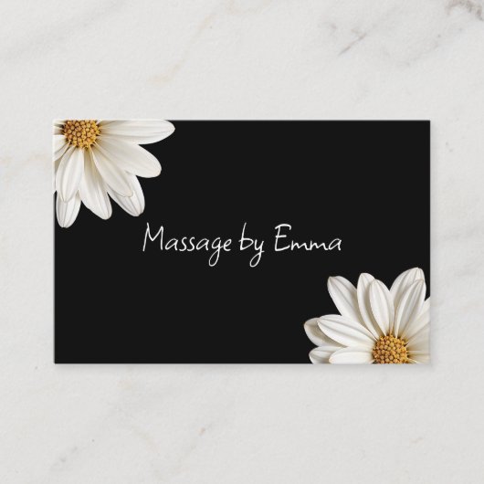 Zonnebloem Massage Afspraak Visitekaartjes (Voorkant)