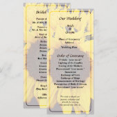 Zonnebloem Medallion Wedding Program Programma (Voorkant / Achterkant)