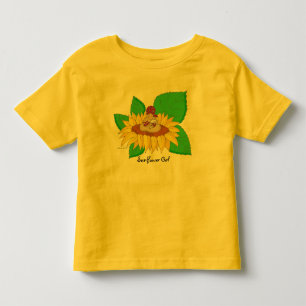 Zonnebloem meisje Oekraïense volkskunst Kinder Shirts