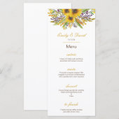 Zonnebloem Menu, Trouw Menu, Baby Shower Menu (Voorkant / Achterkant)