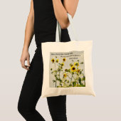 Zonnebloem met Bijbelvers Canvas tas (Voorkant (product))