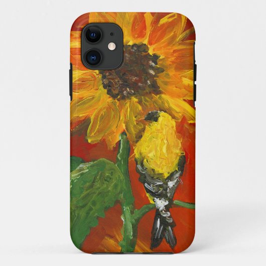 Zonnebloem met Goldfinch Case-Mate iPhone Case (Achterkant)