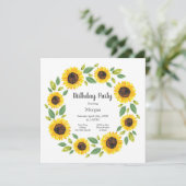 Zonnebloem, met hand geslepen Waterverf Kaart (Staand voorkant)