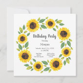 Zonnebloem, met hand geslepen Waterverf Kaart (Voorkant)