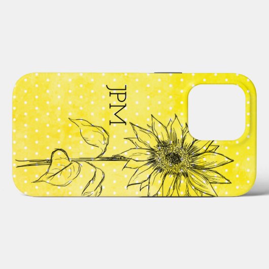 Zonnebloem met landstijl gele hand Case-Mate iPhone case (Achterkant (horizontaal))