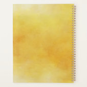 Zonnebloem met Monogram scriptnaam waterverf Planner (Achterkant)