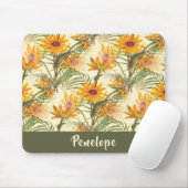  zonnebloem met naam muismat (Met muis)