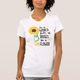 Zonnebloem met Sparkles Illustratie T-shirt