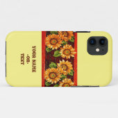 Zonnebloem met tekst Case-Mate iPhone case (Achterkant (horizontaal))
