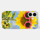 Zonnebloem met zonnebril Case-Mate iPhone case (Achterkant (horizontaal))