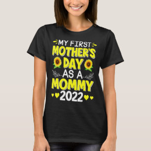 Zonnebloem Mijn eerste Moederdag als mama moeder T-shirt