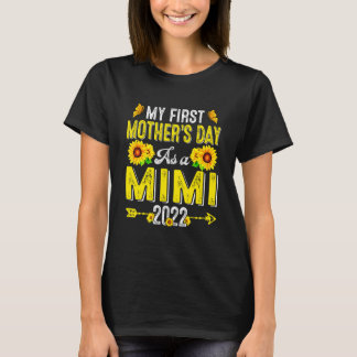 Zonnebloem Mijn eerste Moederdag als Mimi Moeders T-shirt