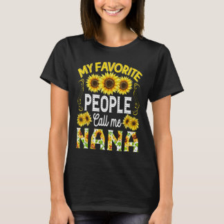 Zonnebloem Mijn favoriete mensen noemen me Nana Mo T-shirt