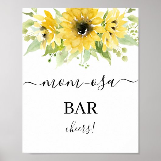 Zonnebloem Mimosa Bar Poster (Voorkant)