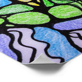 Zonnebloem moderne kunst poster (Hoek)