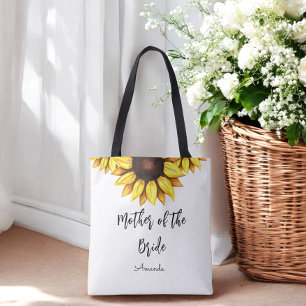 Zonnebloem Moeder van de Bruid Trouw Tote Tas