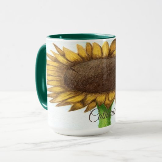 zonnebloem mok (Voorkant links)