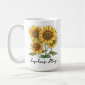 Zonnebloem Mok voor Vrouwen, Custom Moederdag Gift (Links)