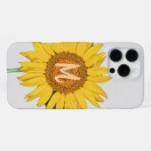 Zonnebloem monogram iPhone hoesje (Achterkant horizontaal)