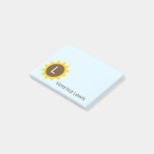 Zonnebloem Monogram Post-it® Notes (Schuin)