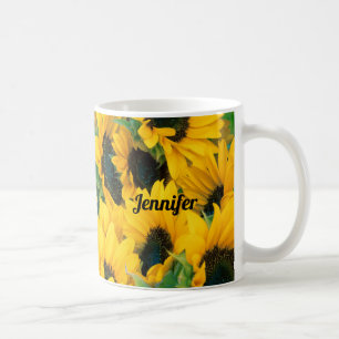 Zonnebloem mooi veld van bloemen koffiemok