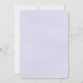 Zonnebloem Mountain Lavendel Paarse bruiloft Kaart (Achterkant)