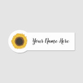  zonnebloem naamplaatje (Voorkant)