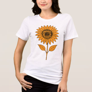 Zonnebloem Nachtelijke Schemering Tri-Blend Shirt