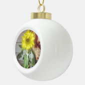 Zonnebloem negen in de middag keramische bal ornament (Rechts)