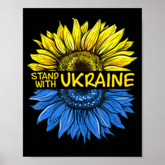 Zonnebloem Oekraïens Ik sta voor Oekraïne Love Ukr Poster