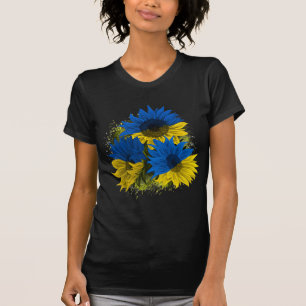 Zonnebloem Oekraïne Ik sta achter de Oekraïense vr T-shirt