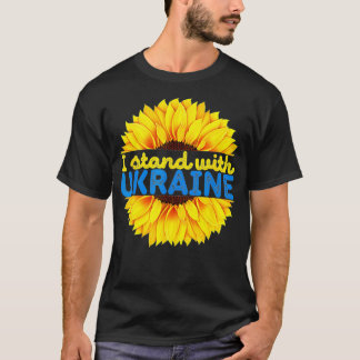 Zonnebloem Oekraïne Ik sta voor Oekraïne Zonnebloe T-shirt