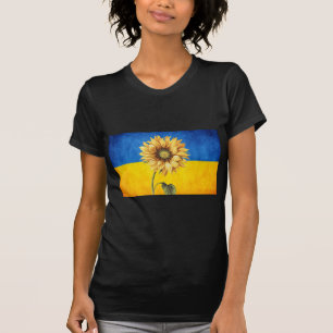 Zonnebloem Oekraïne Oekraïnse vlag standaard Wit T-shirt