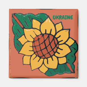 Zonnebloem, Oekraïne, Tile Magnet Magneet