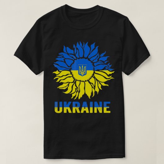 Zonnebloem Oekraïne - Vlag Oekraïense steun T-shirt (Design voorkant)