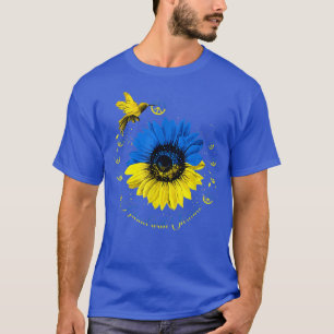 Zonnebloem Oekraïnse vogel Oekraïne Ik sta voor Uk T-shirt