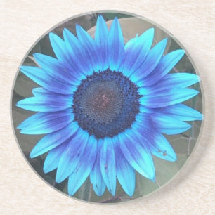 Zonnebloem Onderzetter Blauw