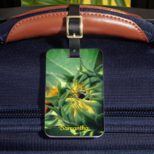Zonnebloem Ontvouwbaar, gepersonaliseerd Bagagelabel