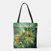 Zonnebloem Ontvouwbaar, gepersonaliseerd Draagtas (Achterkant)