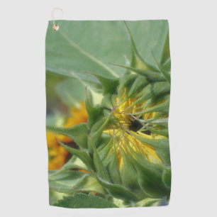 Zonnebloem Ontvouwbare bloesems Golfhanddoek