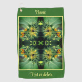 Zonnebloem Ontvouwen Abstract Gepersonaliseerd Golfhanddoek (Voorkant)